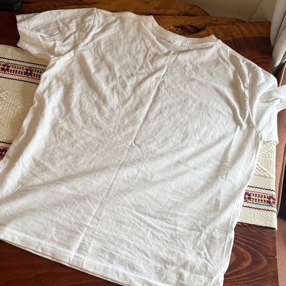 Ganni White Graphic Short Sleeve Tee - Picture 3 of 3